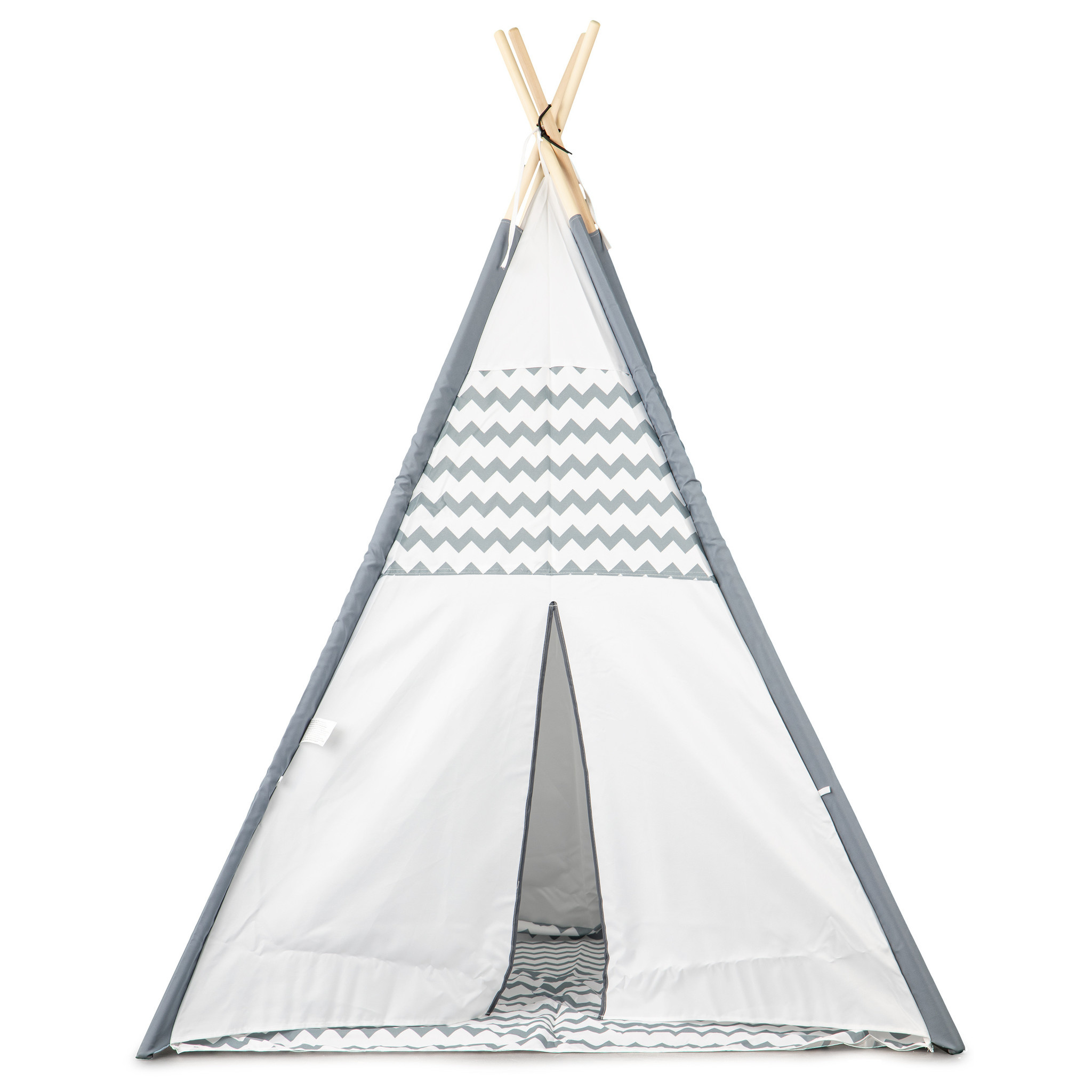 Tipi tent Wigwam grijs golvend motief 100% polyester H160xB120xD120