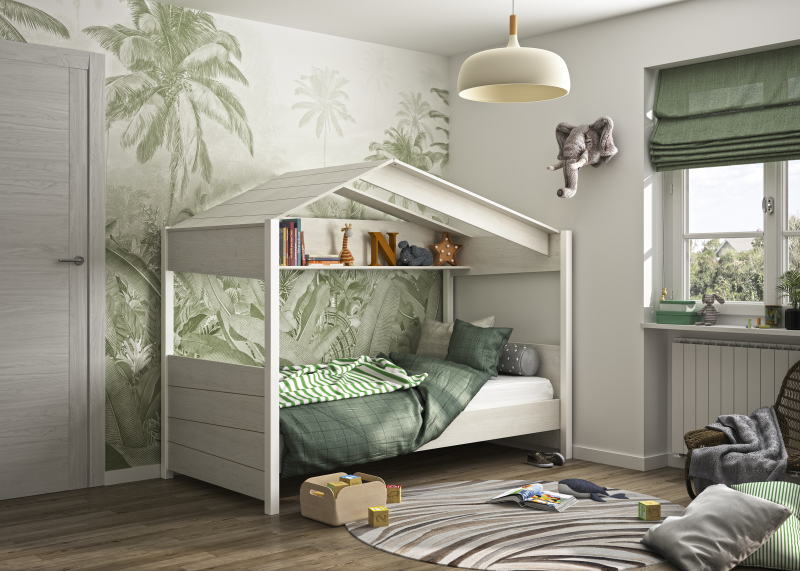 Huisbed - kinderbed - 90x200 cm whitewash