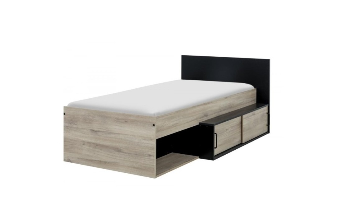 Houten bed - 90x200 cm opberglade - Vikingchoice.nl