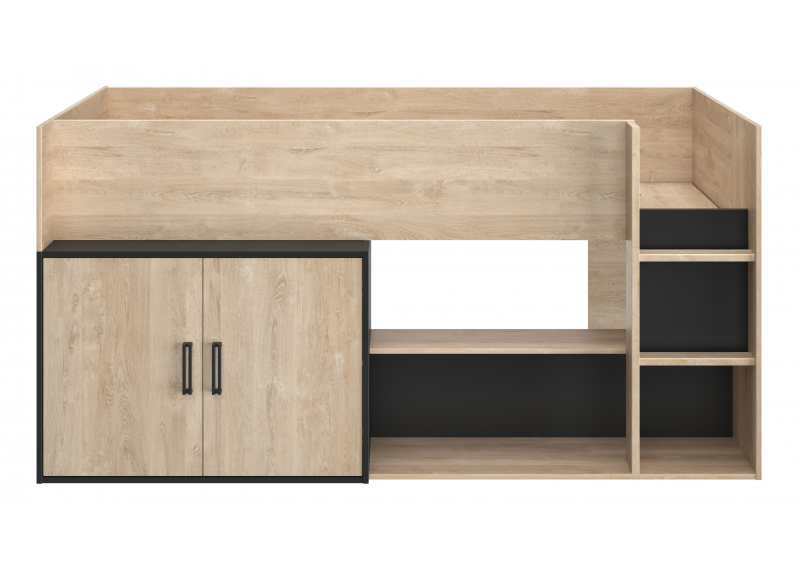 Halfhoogslaper 90 x 200 cm met opbergruimte