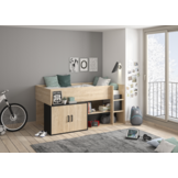 Halfhoogslaper 90 x 200 cm met opbergruimte