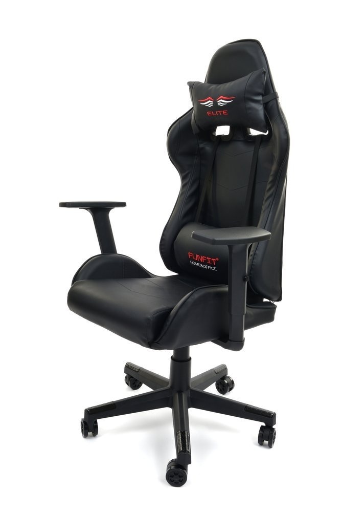 Gamestoel ergonomisch zwart ECO-leer - bureaustoel