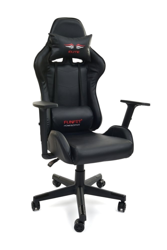 Gamestoel ergonomisch zwart ECO-leer - bureaustoel