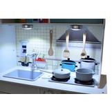 Kinderkeuken grijs met Ledverlichting - inclusief keukengerei