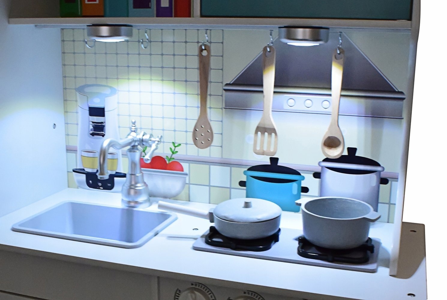 Kinderkeuken grijs met Ledverlichting - inclusief keukengerei