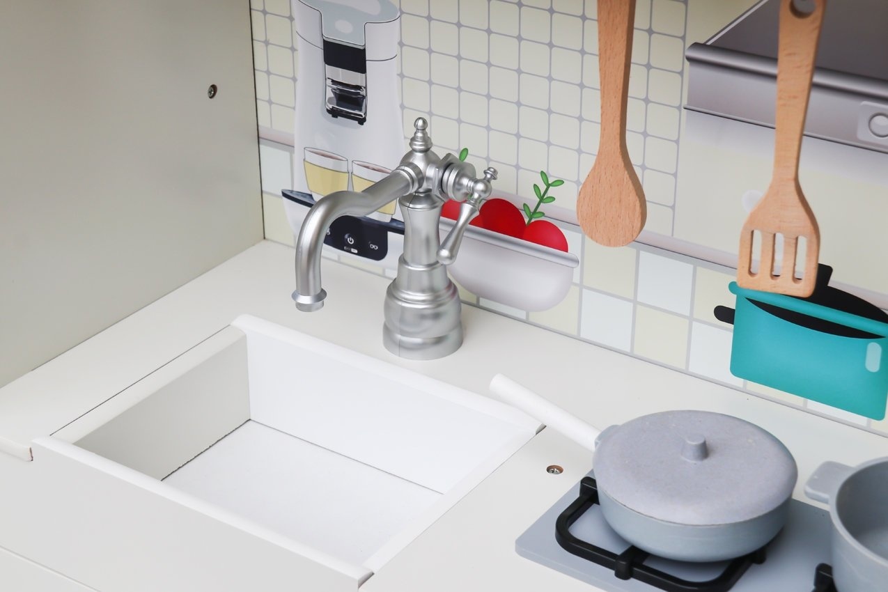 Kinderkeuken grijs met Ledverlichting - inclusief keukengerei