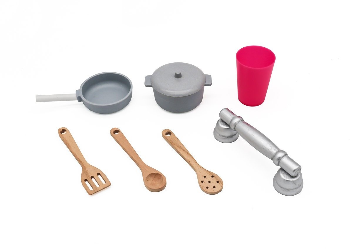 Kinderkeuken grijs met Ledverlichting - inclusief keukengerei