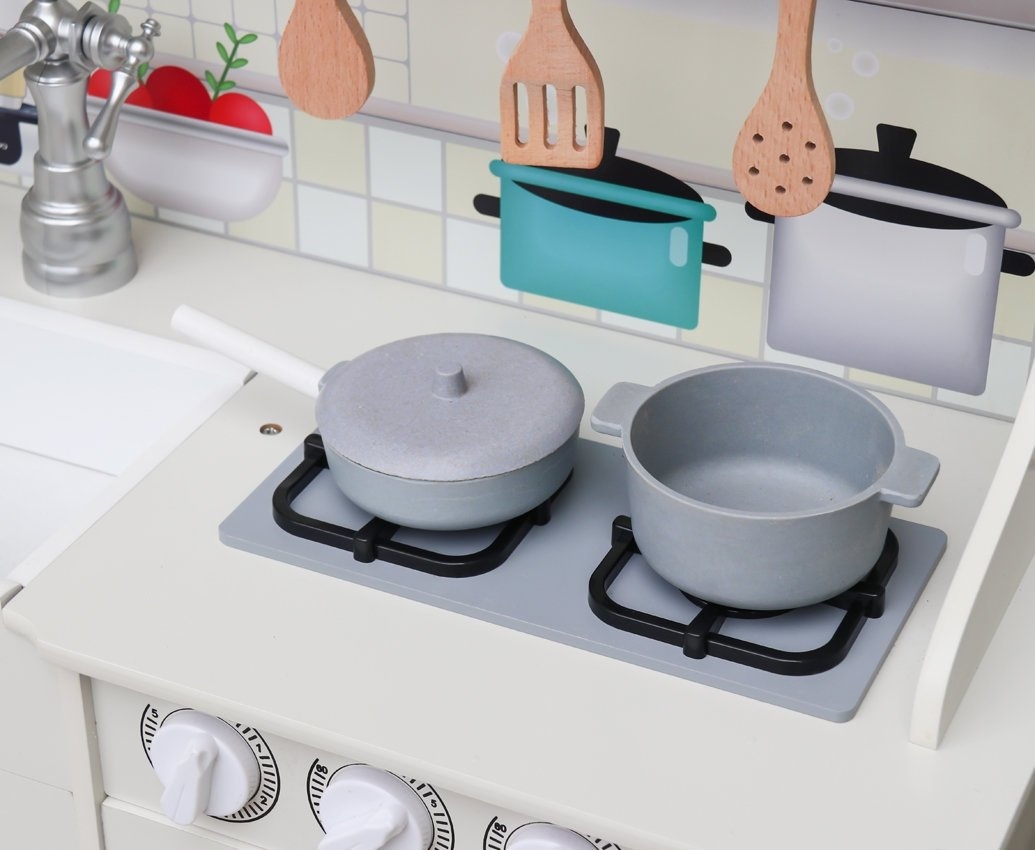 Kinderkeuken grijs met Ledverlichting - inclusief keukengerei