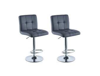 Barkruk grijs - set van 2 - draaibaar& verstelbaar