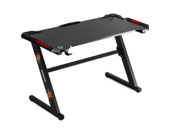 Gaming bureau 120x60x75 cm zwart met LED verlichting