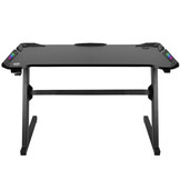 Gaming bureau 120x60x75 cm zwart met LED verlichting