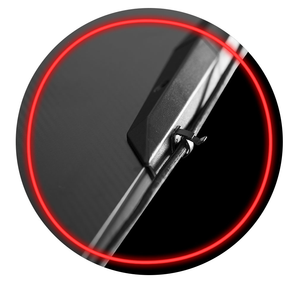 Gaming bureau 120x60x75 cm zwart met LED verlichting