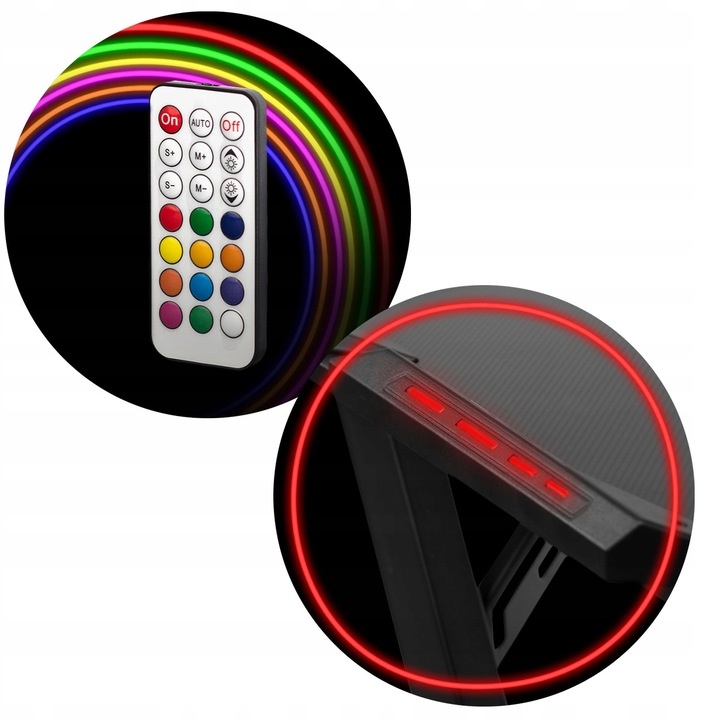 Gaming bureau 120x60x75 cm zwart met LED verlichting