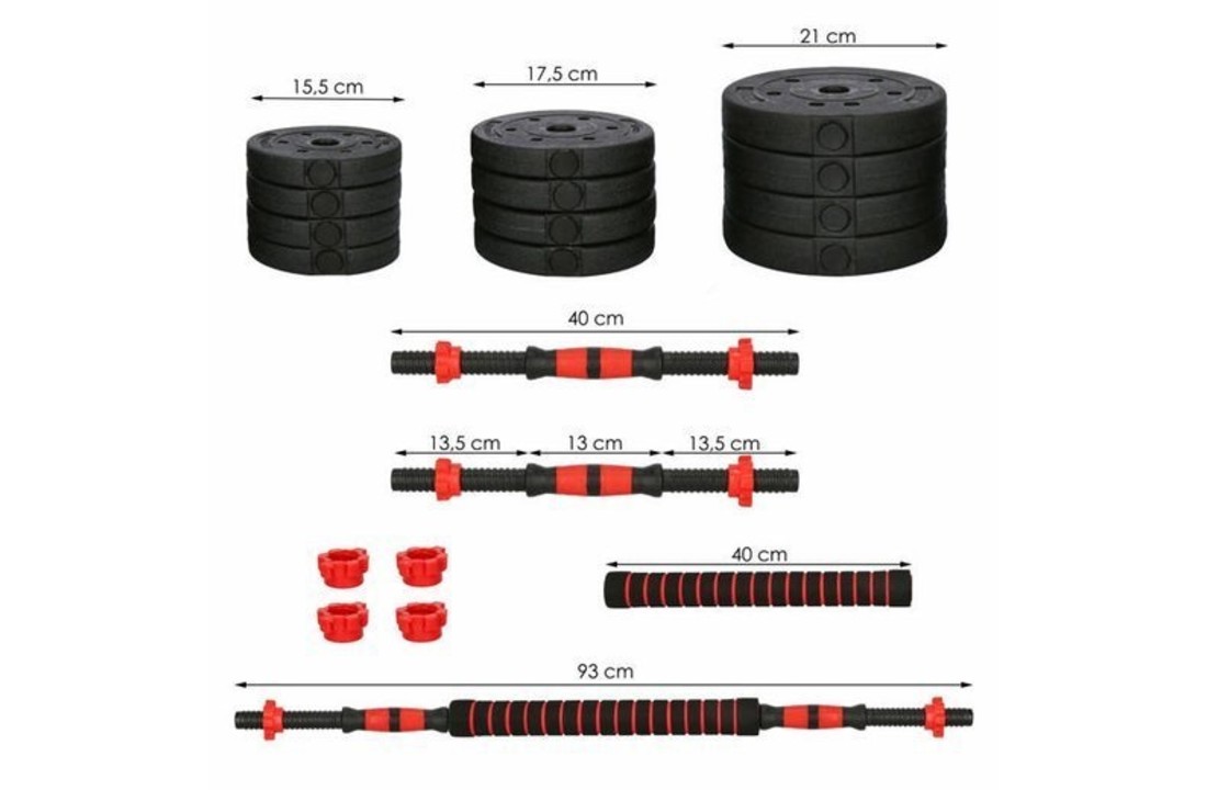 Halterset / Dumbbellset 20 kg verstelbaar