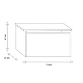 Speelgoedkist wit - opbergbox speelgoed - 73x42x40 cm - gasveer klep