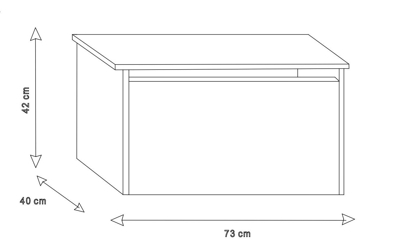 Speelgoedkist wit - opbergbox speelgoed - 73x42x40 cm - gasveer klep