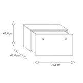 Speelgoedkist wit - opbergbox speelgoed - 71x42x42 cm - uitschuif lade