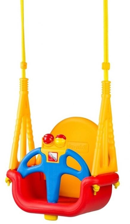 Baby schommel met rammelaar - tot 6 jaar oud of 30 kg - met touwen