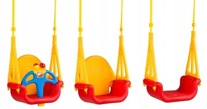 Baby schommel met rammelaar - tot 6 jaar oud of 30 kg - met touwen