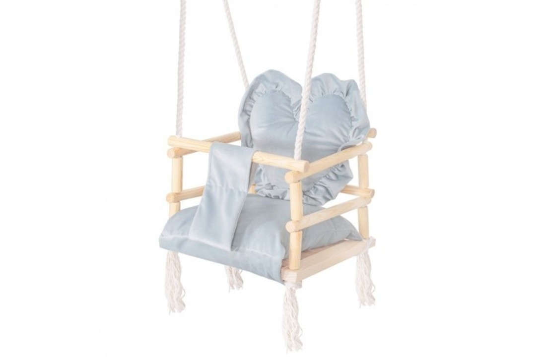 Kinderschommel met kussens - hart Powder Mint