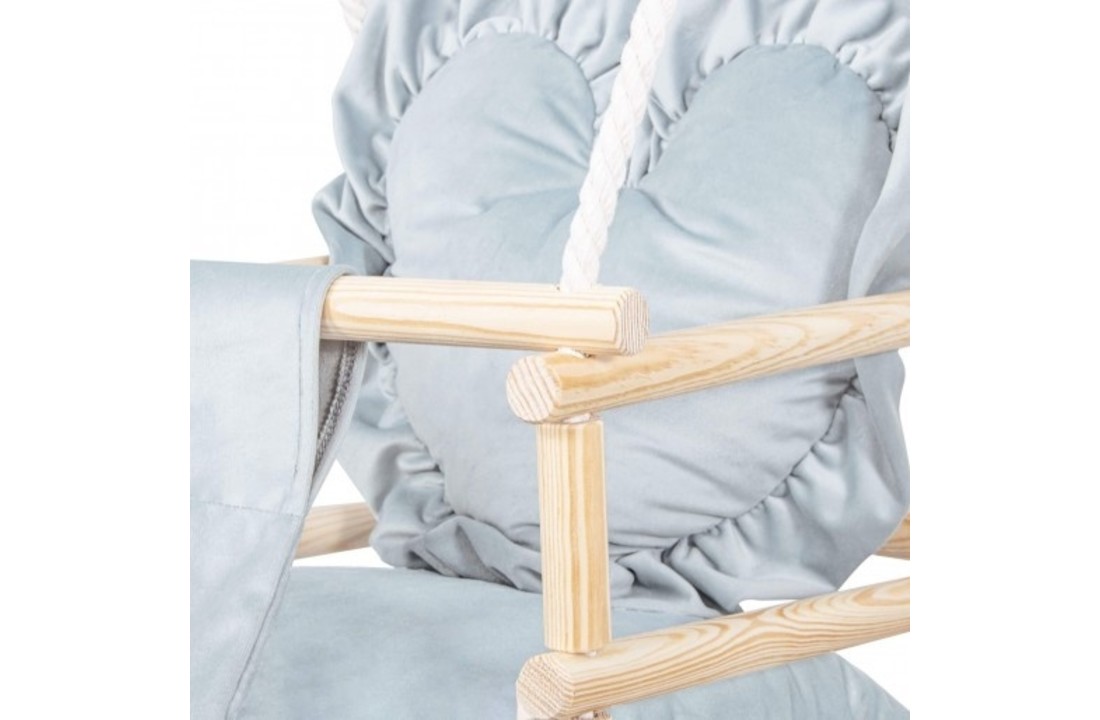 Kinderschommel met kussens - hart Powder Mint