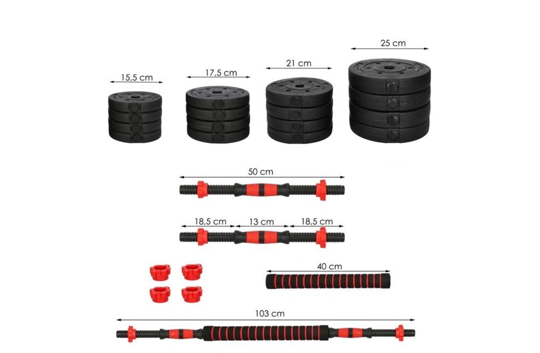 Halterset / Dumbbellset 40 kg verstelbaar