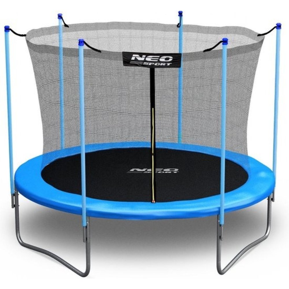 Trampoline 312 cm blauw met ladder en binnenrand net max 150 kg