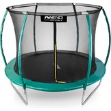 Trampoline groen 305 cm - met gebogen net & ladder - max 150 kg