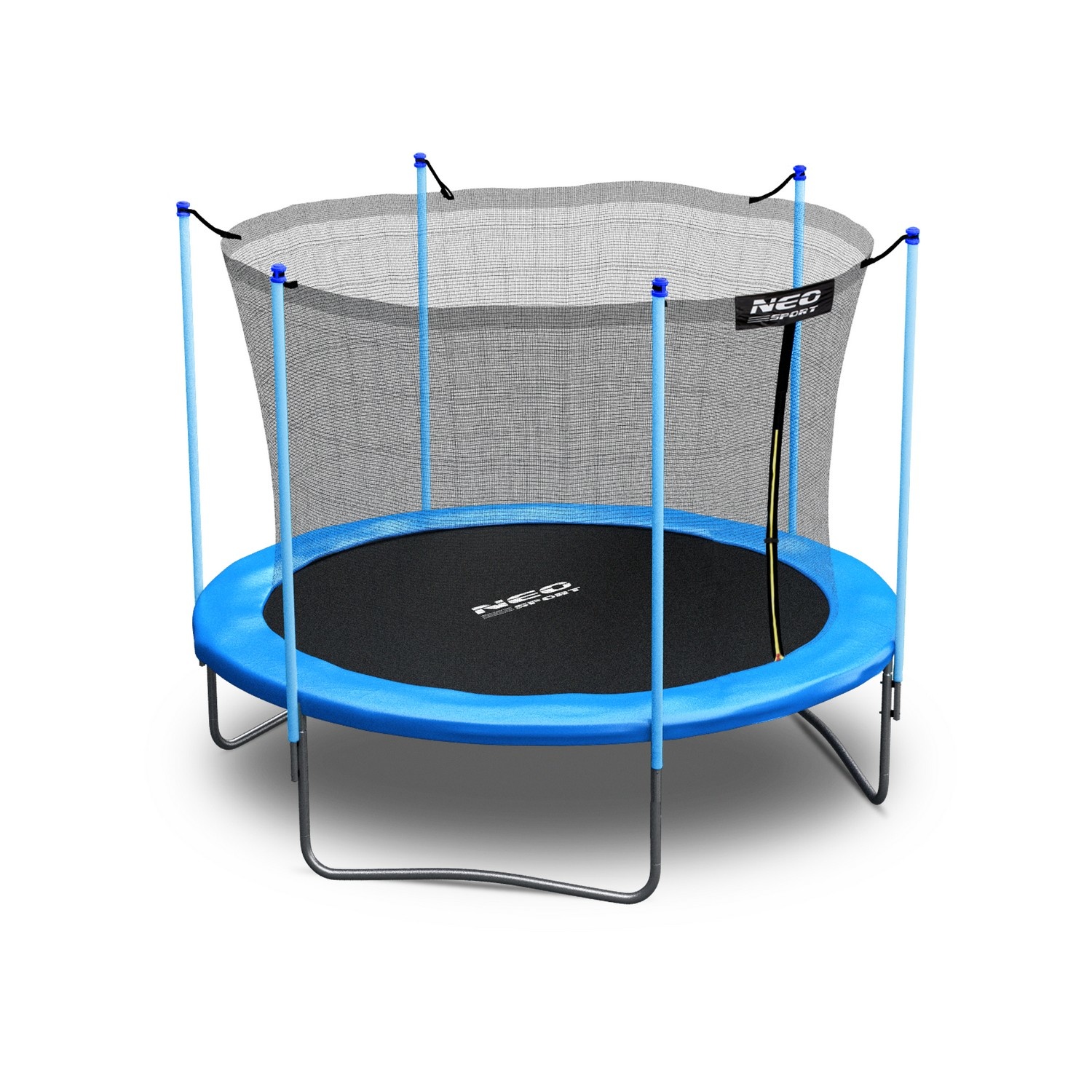 Trampoline - 252 cm - blauw - met ladder en binnenrand net - tot 120 kg