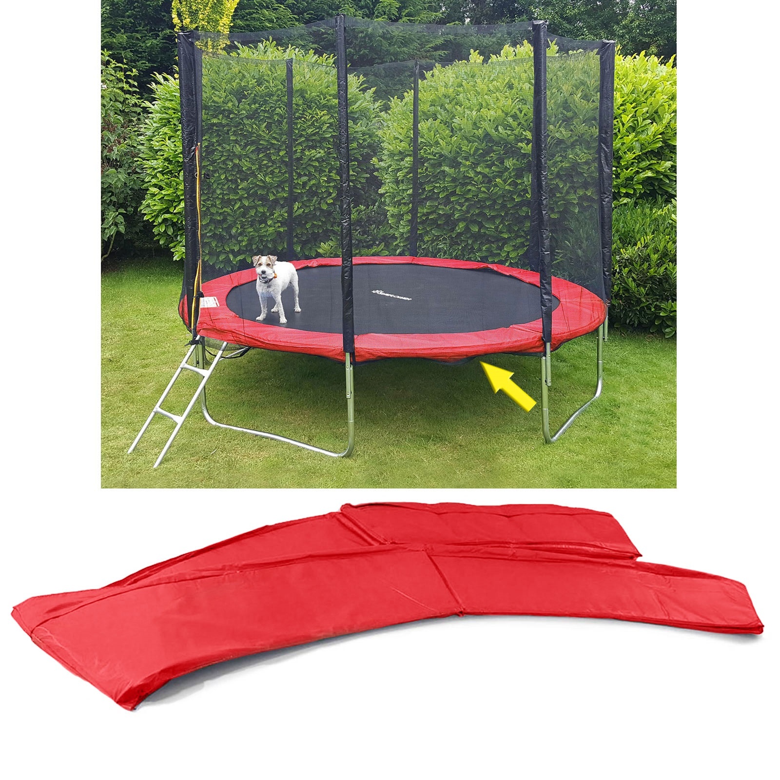 Trampoline rand afdekking - Rood - 366 cm