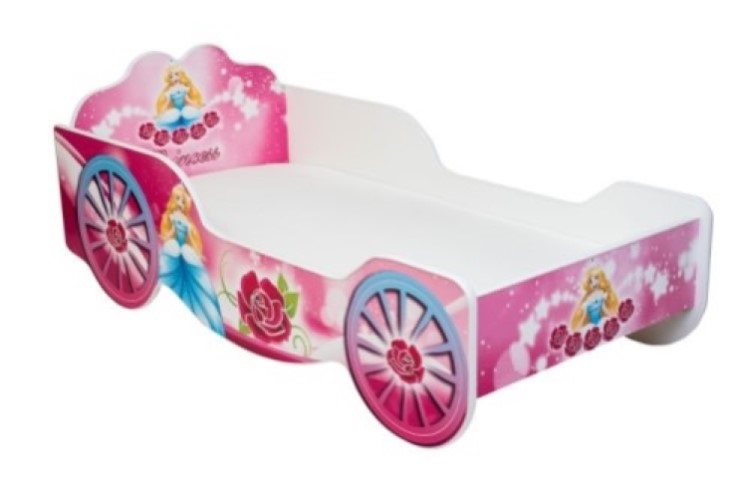 Prinsessen kinderbed koets – roze – 160x80 cm