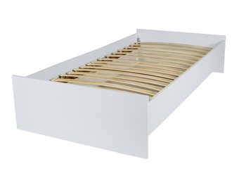 Tienerbed 190x90 cm - wit - met lattenbodem
