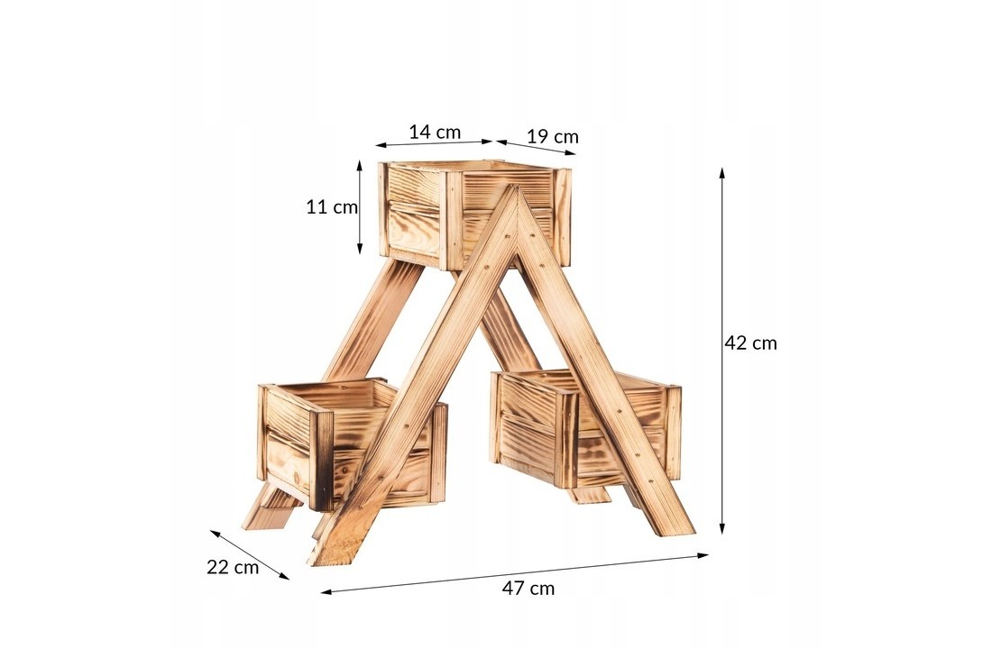 Bloemenbed - bloembak - balkon bloempot - 47x22x42 cm