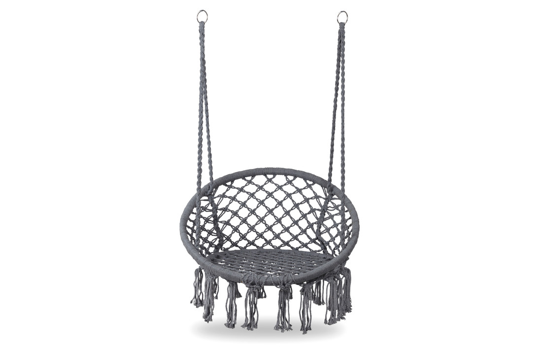 Hangstoel grijs - tuin schommelstoel - 63x35x97cm
