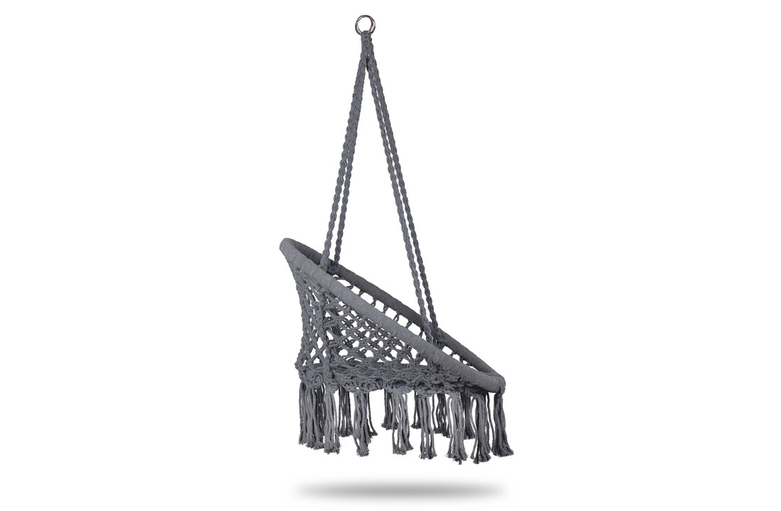 Hangstoel grijs - tuin schommelstoel - 63x35x97cm