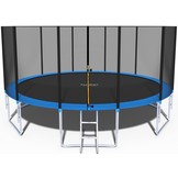Trampoline 490 cm - met net en ladder - blauw - tot 150 kg