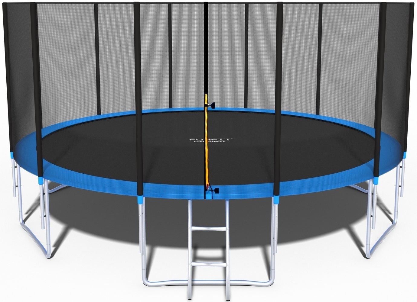 Trampoline 490 cm - met net en ladder - blauw - tot 150 kg