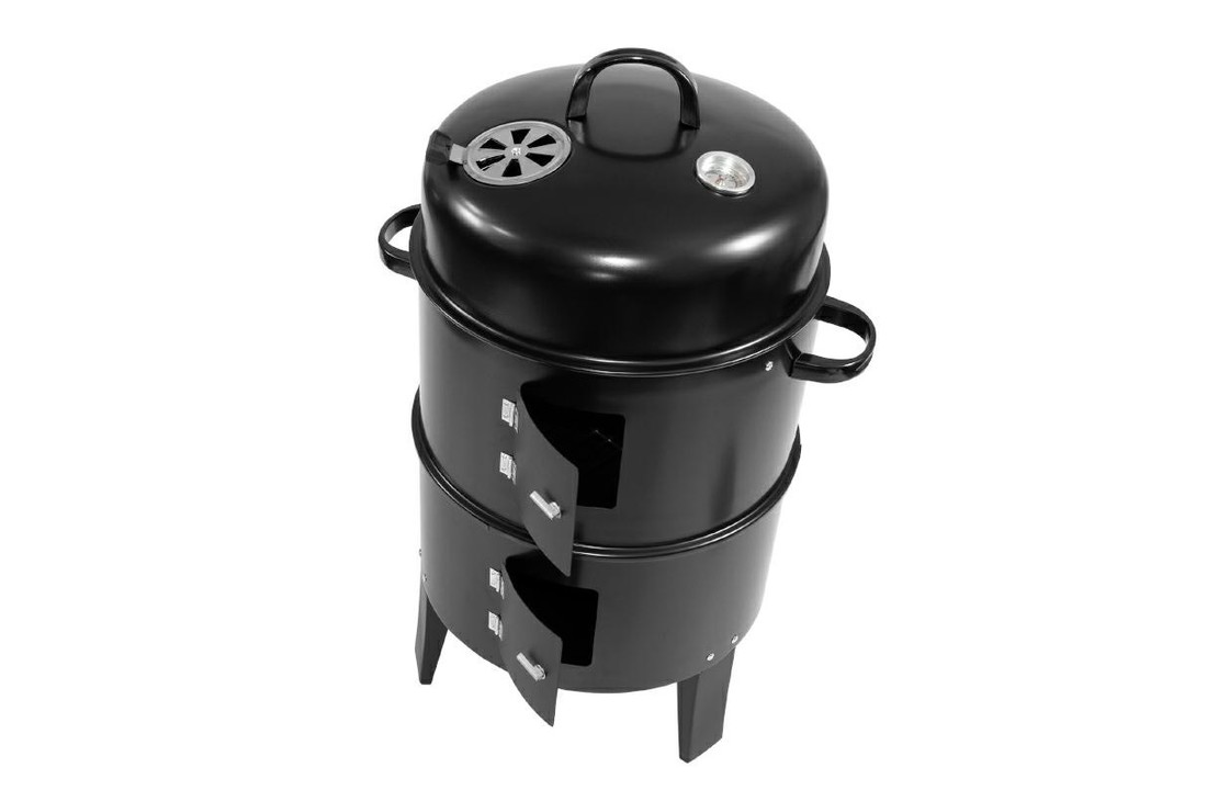 Barbecue - Smoker - Grill - 3-in-1 tuin grill zwart - 40cx40x83 cm