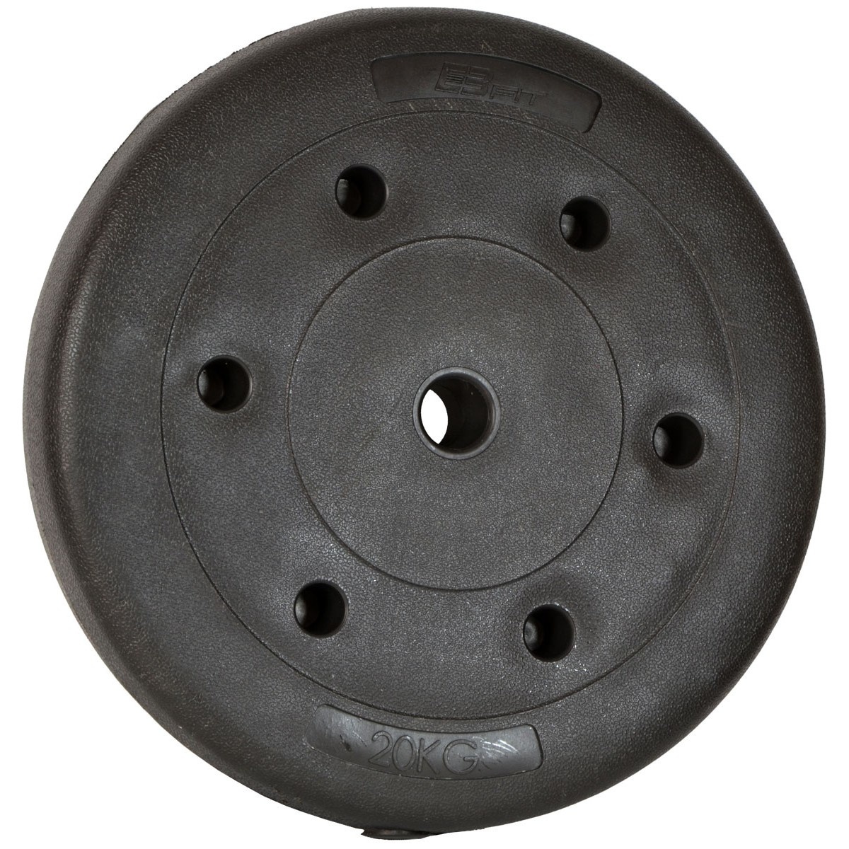 Halterschijf 20 kg - polypropyleenvinyl en beton - 29,5 mm stang diameter