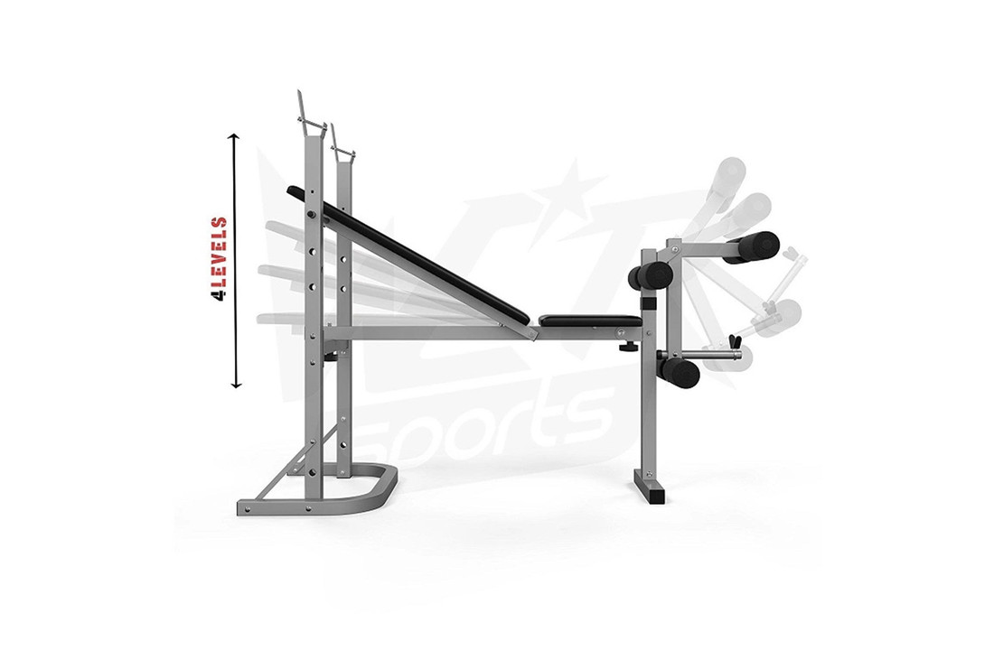 Halterbank set met gewichten en halterstang - combinatie set 60 kg