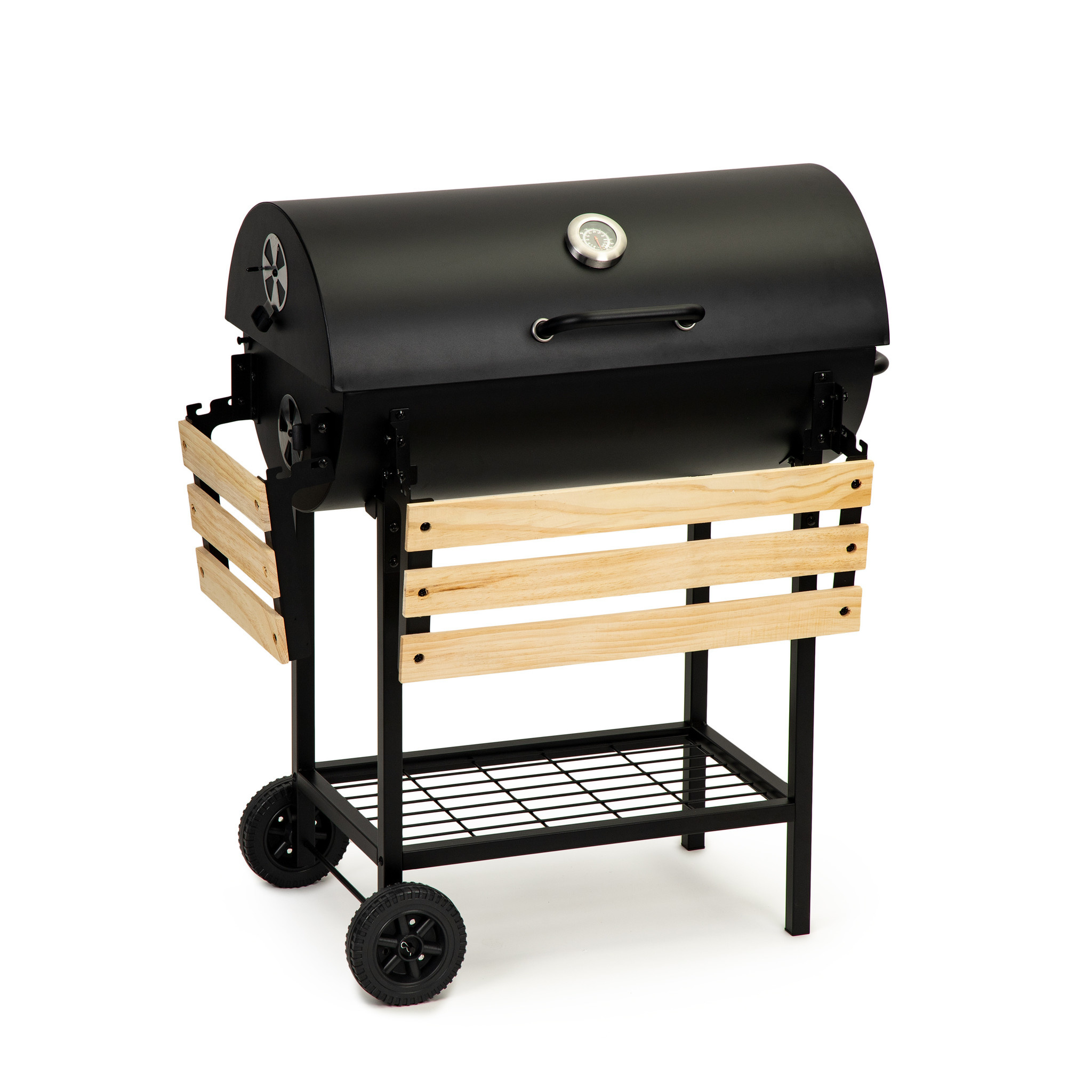 Barbecue met deksel en warmhoud rek - inc thermostaat - 104x68x94 cm