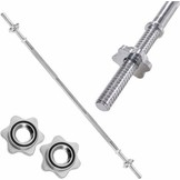 Halterstang voor gewichten - recht - 150 cm breed - met schroefklemmen - 25 mm diameter