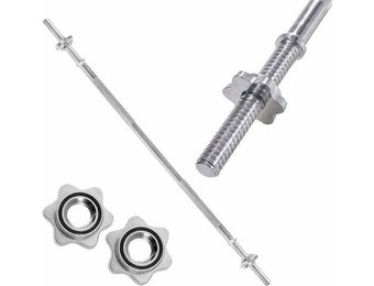 Halterstang voor gewichten - recht - 150 cm breed - met schroefklemmen - 25 mm diameter