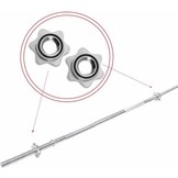 Halterstang voor gewichten - recht - 150 cm breed - met schroefklemmen - 25 mm diameter