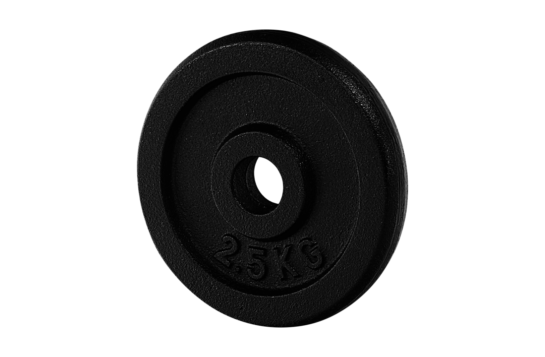 Halterschijf gewichten set GIETIJZER 20 kg - 26 mm diameter - 8x 2,5 kg