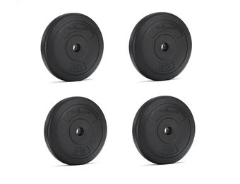 Halterschijf gewichten set 20 kg GIETIJZER - 26 mm diameter - 4x 5 kg