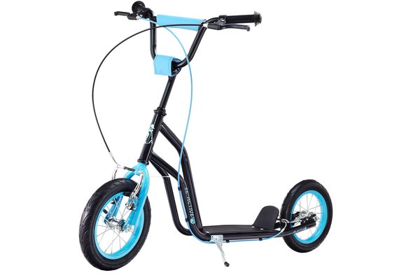 Kinder step met 12’’ luchtbanden – dubbele V-brake – zwart