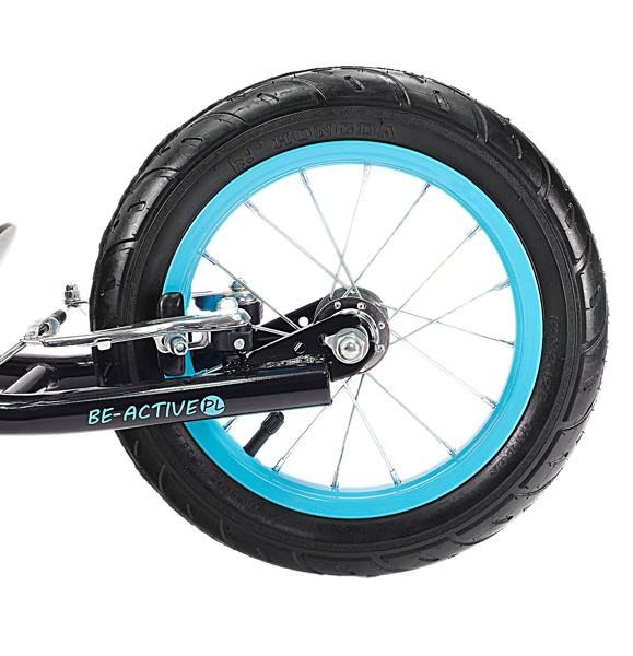 Kinder step met 12’’ luchtbanden – dubbele V-brake – zwart