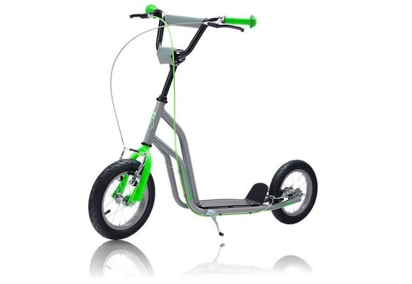 Kinder step met 12’’ luchtbanden – dubbele V-brake – grijs