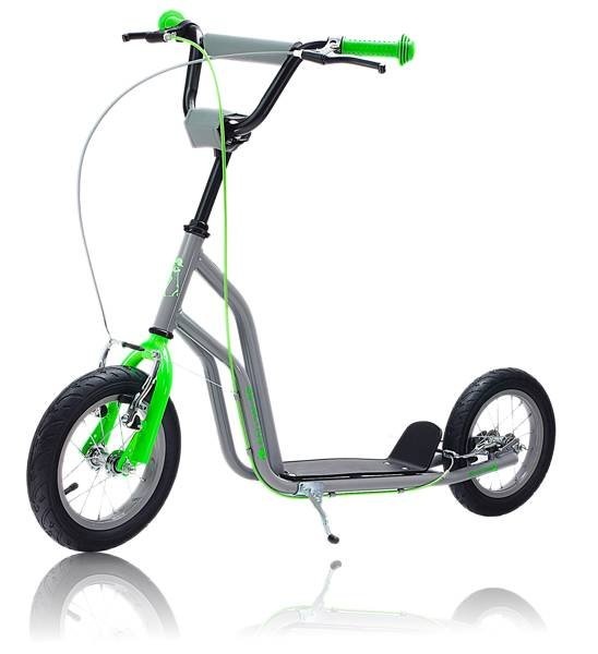 Kinder step met 12’’ luchtbanden – dubbele V-brake – grijs